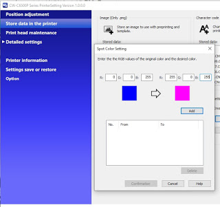 Configuración de color de tinta plana de la C6500