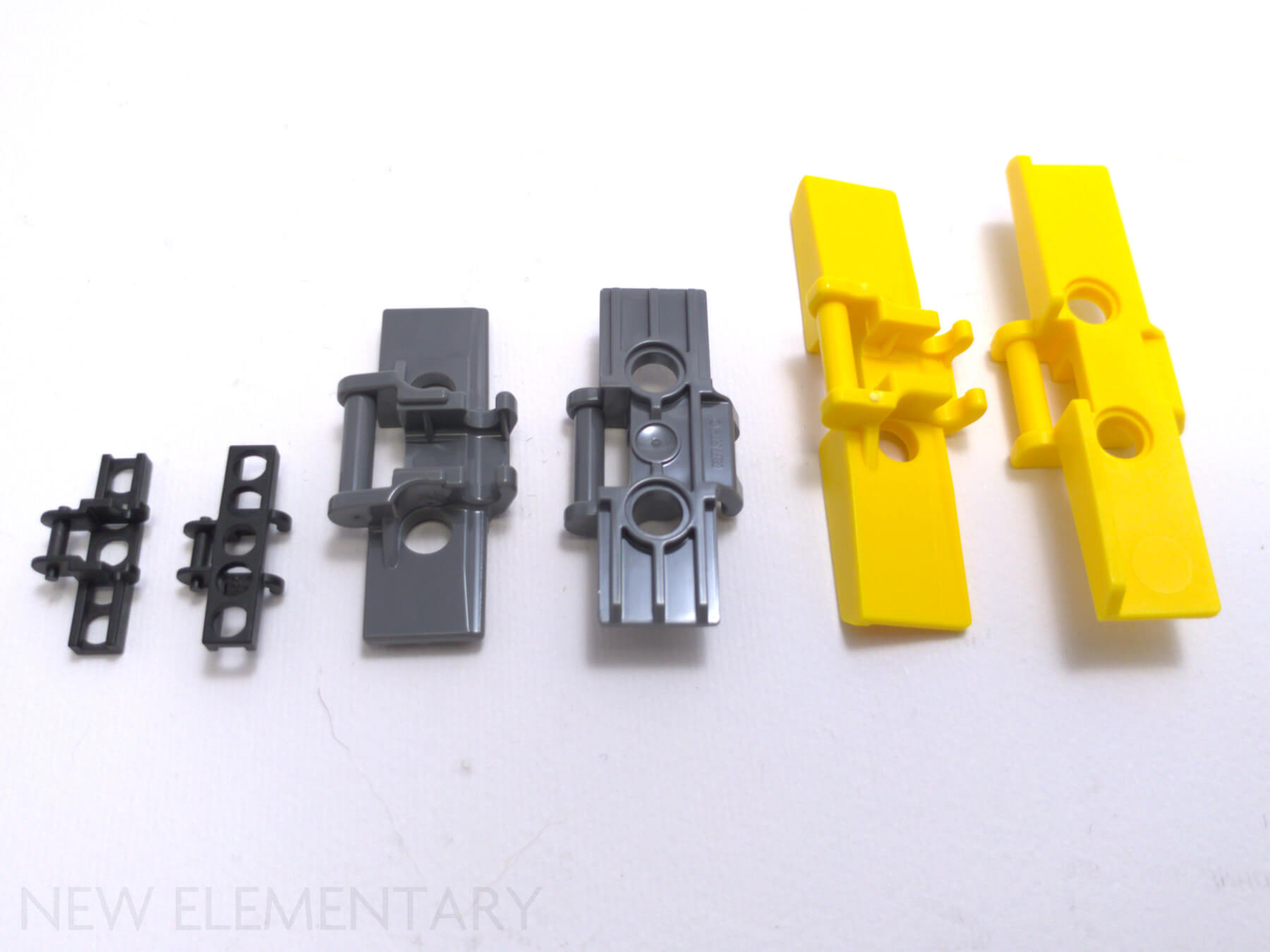 LEGO 2 BLACK Caterpillar Rubber Track 4 Technic Wheel 1 x 12 Brick & Pins