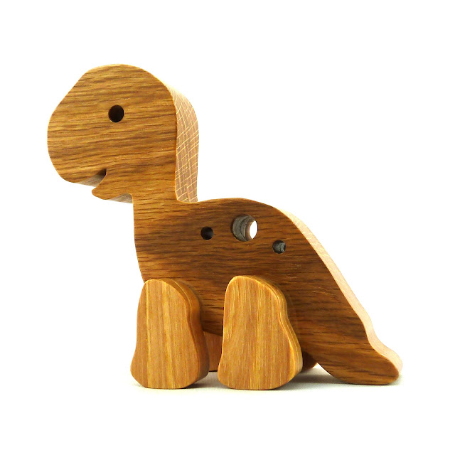 Handmade Wood Toy Longneck Dinosaur