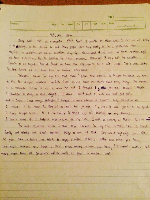 A life lesson you 've learned narrative essay image