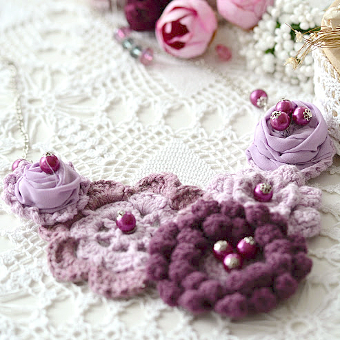 Purple crochet necklace by Little Treasures Purple crochet necklace by Little Treasures
