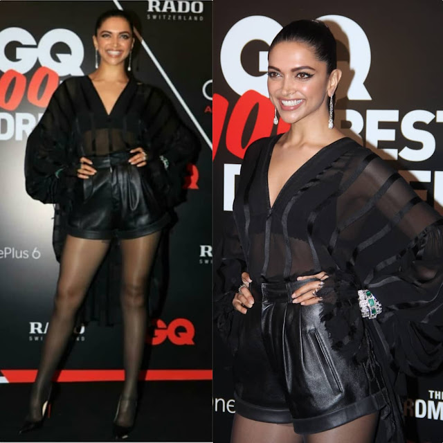 Deepika Padukone Looks Pretty in Black at GQ Best Dressed