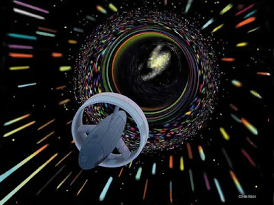 A spacecraft is travelling through wormhole