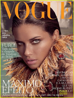 Adriana Lima Covers Vogue Brasil February 2012