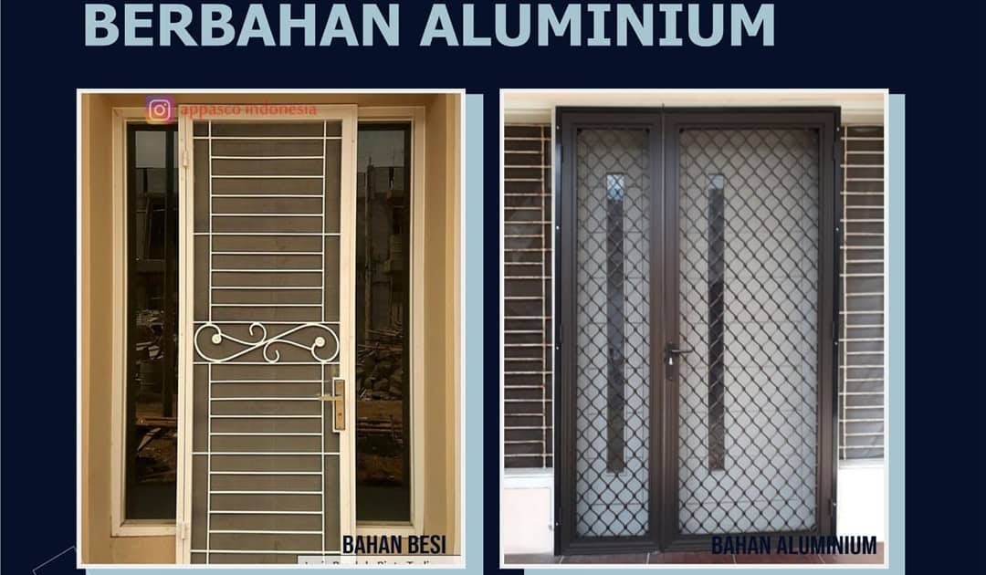Perbedaan Pintu Teralis Besi dan Pintu Teralis Aluminium - Jual Kanopi