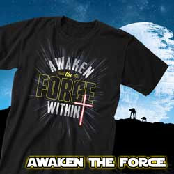 Awaken the Force Within Christian Theme T Shirt