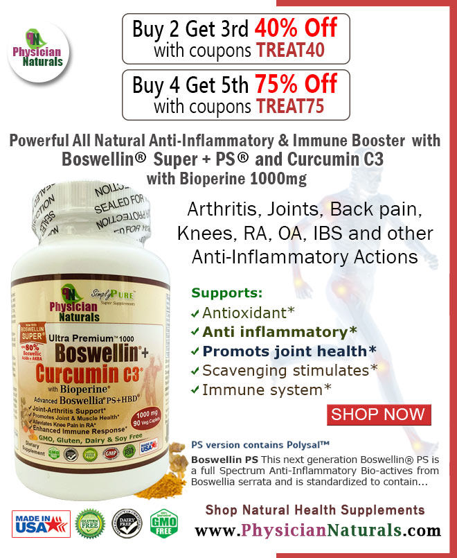 Boswellin Super PS and Curcumin C3 The Perfect Blend for Anti-Inflammatory & Immune Booster