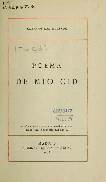  Poema de Mio Cid