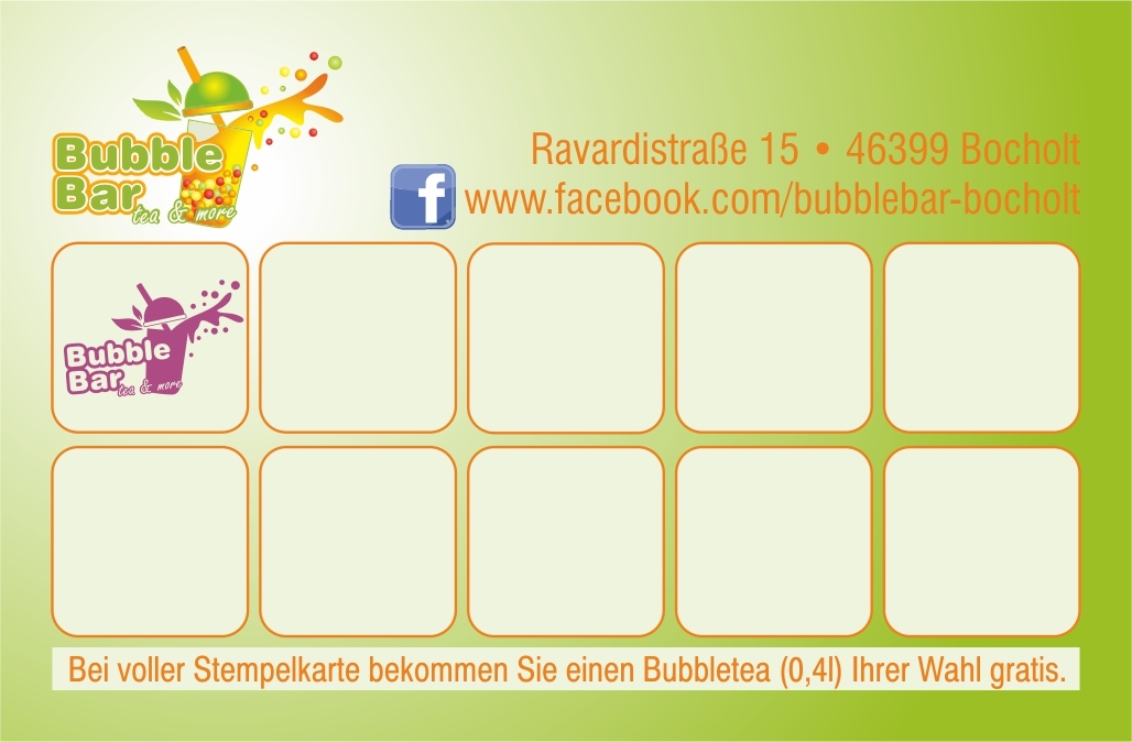 Bubble Bar Bocholt: Bonus Karte