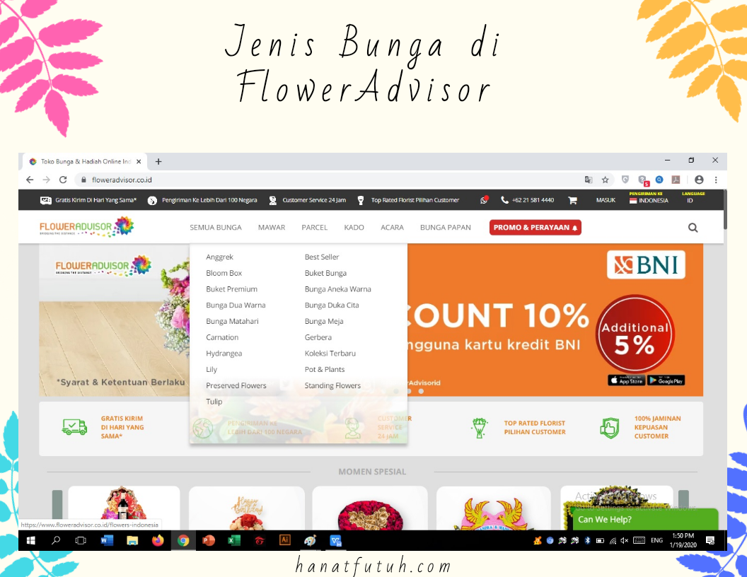 FLOWERADVISOR, PILIHAN YANG TEPAT UNTUK MENDAPATKAN BUNGA TERBAIK