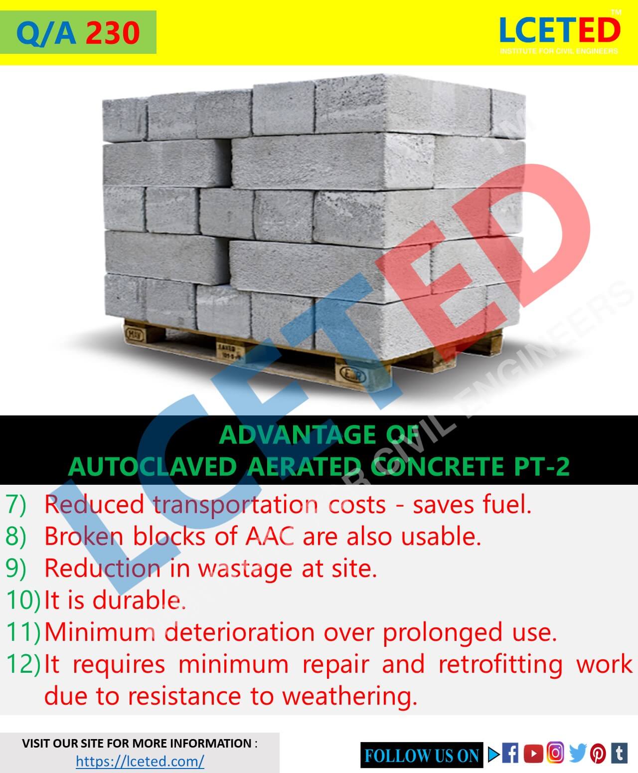 Merits And Demerits Of Autoclaved Aerated Concrete (AAC Blocks) lceted