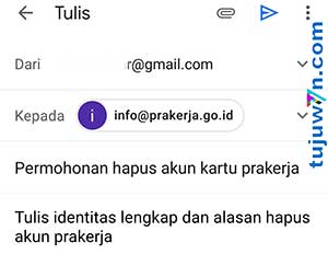 pengajuan hapus akun kertu prakerja