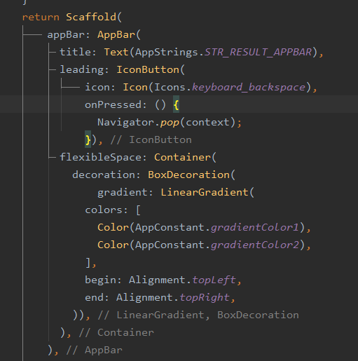 Flutter how to add the gradient color on appBar
