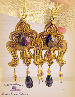 Cercei handmade "Imperial Gold"