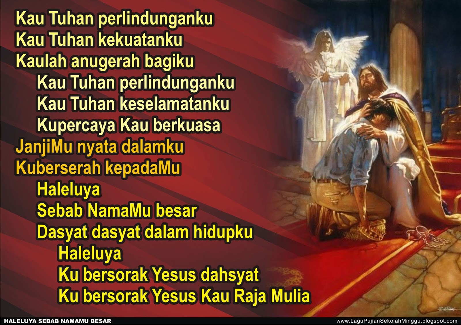 Lirik Lagu Pujian Rohani Kristen Sekolah Minggu Gereja Tuhan Yesus Lirik Lagu Haleluya Sebab Namamu Besar