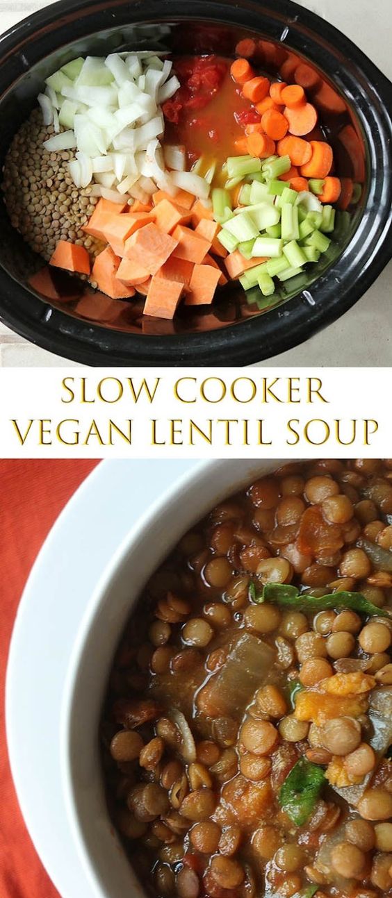 Vegan Slow Cooker Easy Lentil Soup All Recipe Network