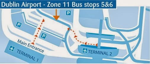 Dublin Airport Coach Park Zone 16 londonparisandireland.blogspot.com