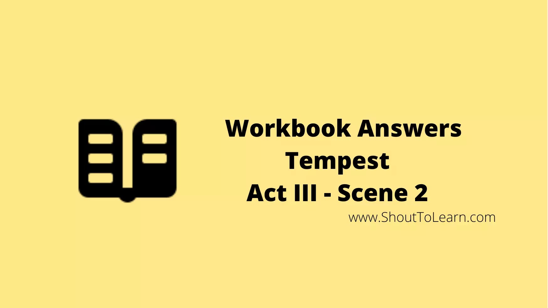 Workbook Answers of Tempest Act 3 Scene 2