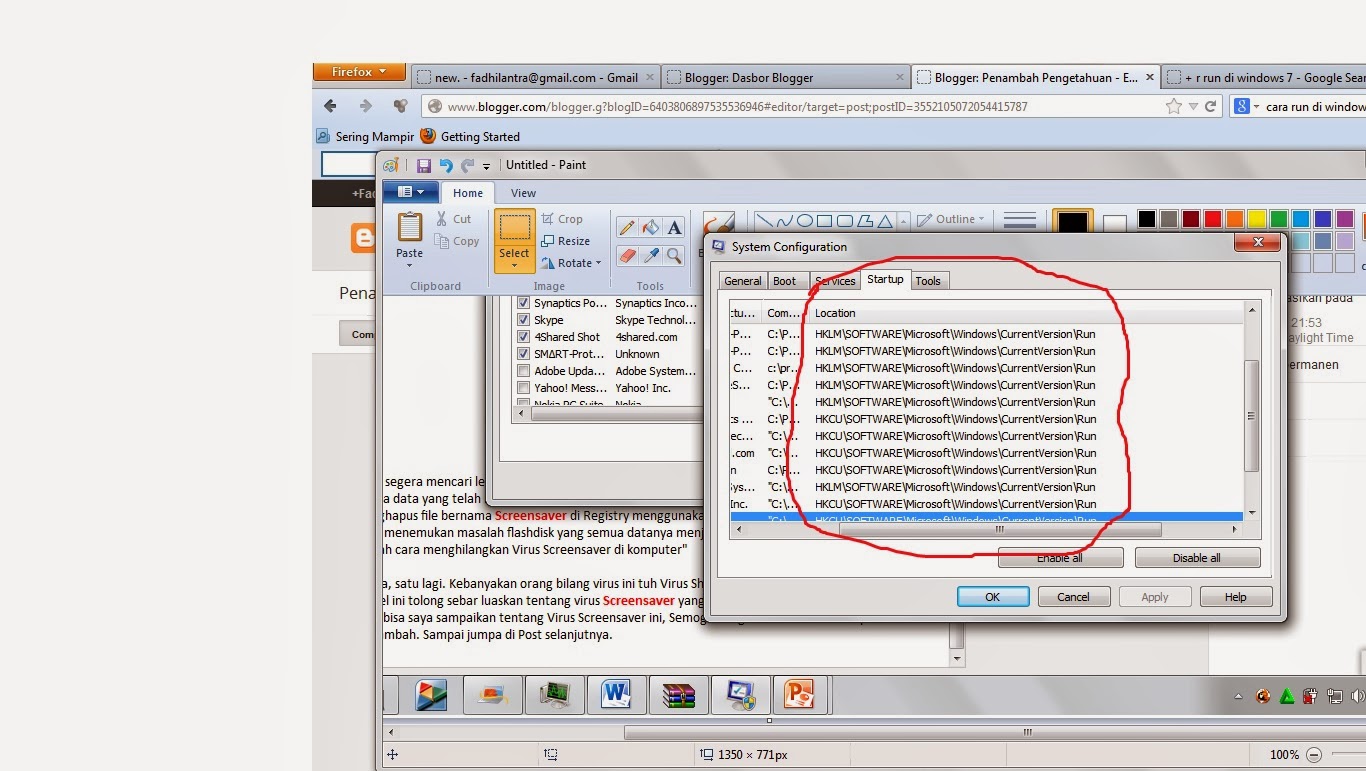 Virus Screensaver Penambah Pengetahuan