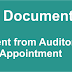 Consent from Auditor for Appointment