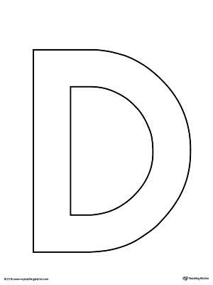 Printable Letter D Stencils - Letter Format