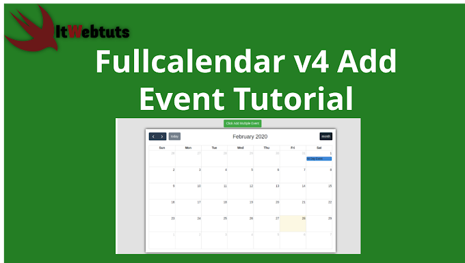 Fullcalendar v4 Add Event Tutorial