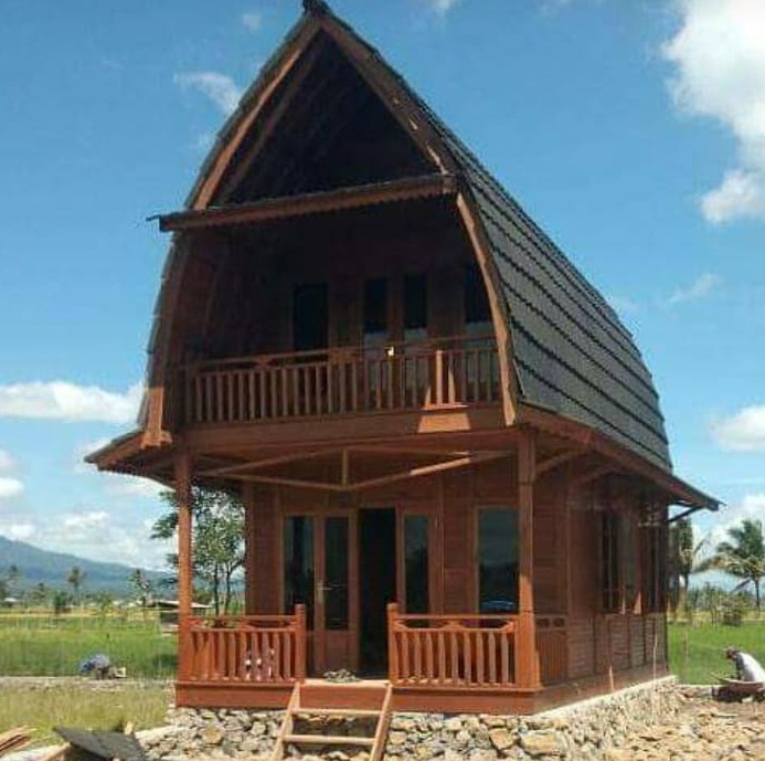 View Rumah Lumbung Tingkat PNG