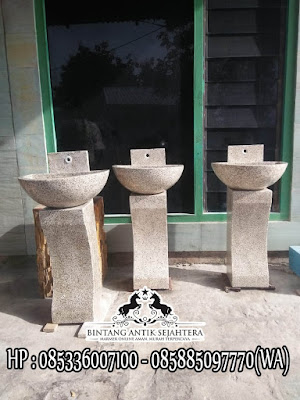Pedestal Batu Marmer, Wastafel Batu Alam, Wastafel Cuci Tangan