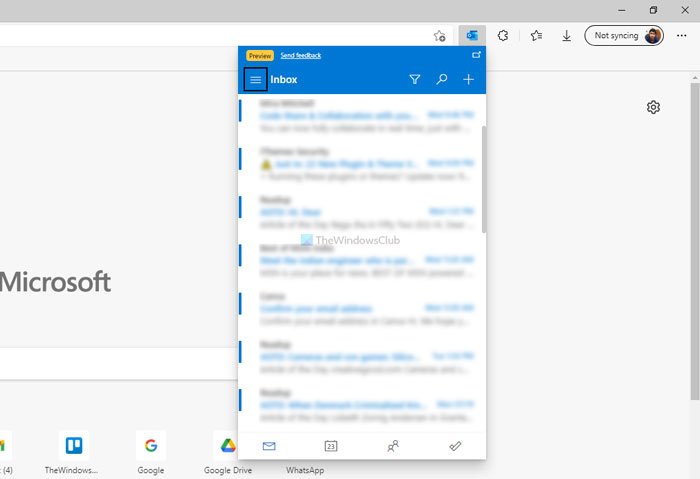 L'estensione di Microsoft Outlook per Edge ti consente di gestire e-mail, calendario, attività