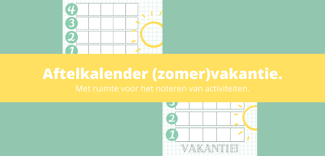 Aftellen tot de (zomer)vakantie