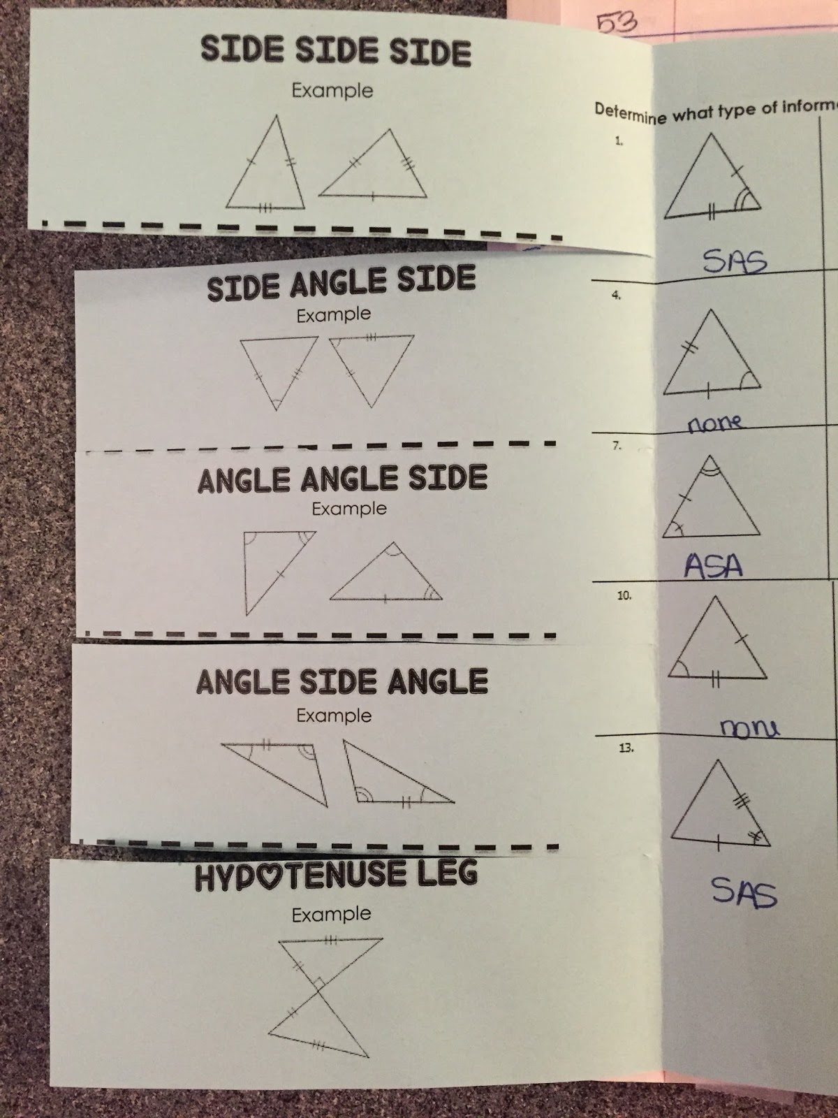 misscalcul8 Geometry Unit 5 Congruent Triangles Interactive Notebook