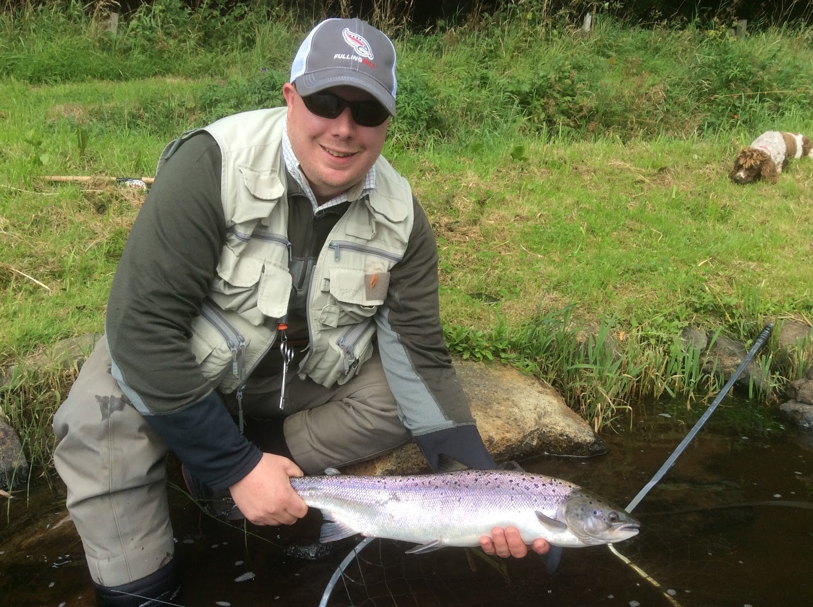 Dee & Don Salmon Fishing Grilse From The River Don