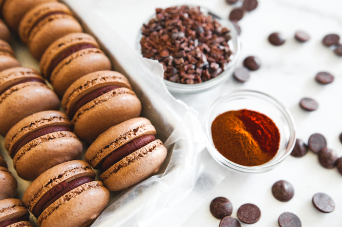 Mexican Chocolate Macarons