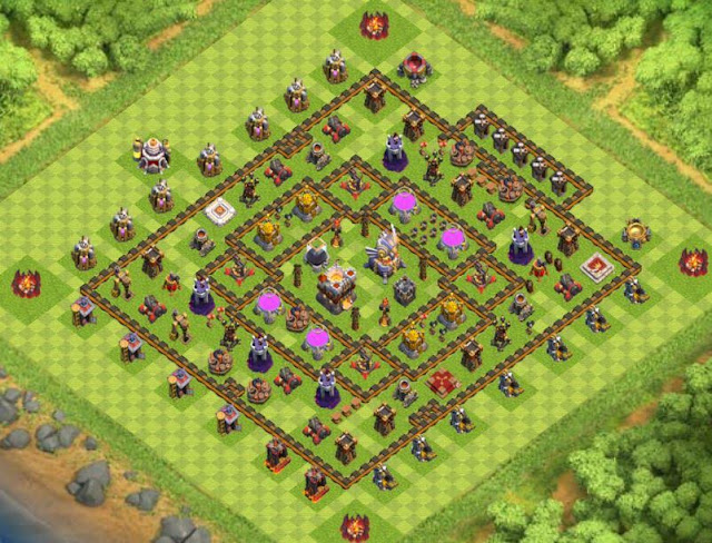 Base Town Hall 11 Clash of Clans Hybrid