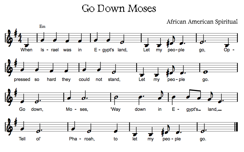 Нот гоу. Go down Moses Ноты для трубы. Go down Moses Ноты для саксофона. Go down Moses Ноты для фортепиано.