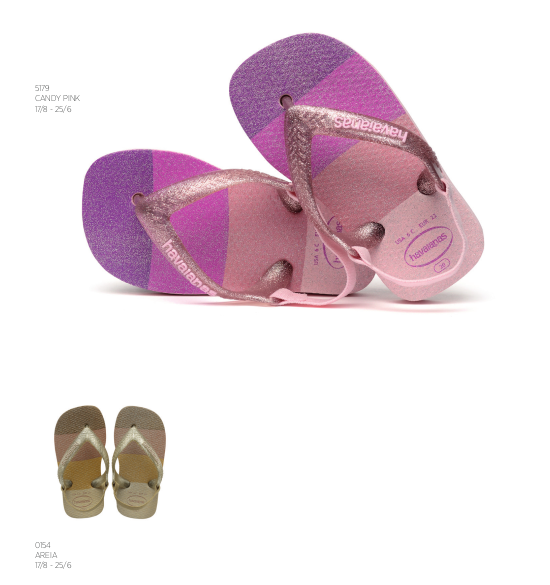 Havaiana bebe glitter Clearance