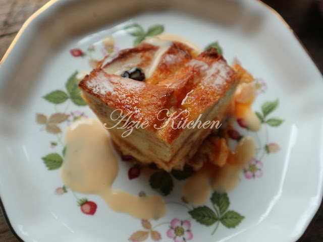 Puding Roti Mentega Dengan Gula Hangus Yang Sedap - Azie 