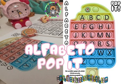 Atividades com alfabeto Pop it