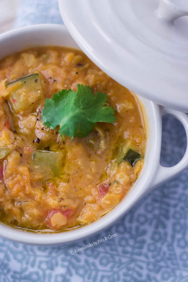 Lentejas con Verduras al Curry de cocción rápida www.recomiendoblog.com