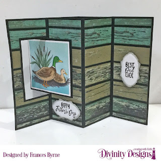 Divinity Designs Stamp Set: Best Dad Ever Dies: Lever Card, Lever Card Layers, Family Names 1, Test Tube Trio, Vintage Labels Papers: Weathered Wood