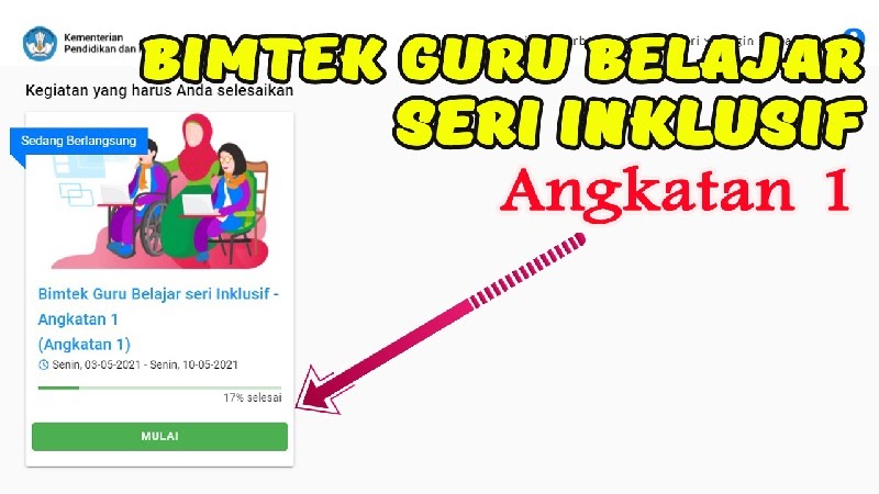 Tahapan Materi Bimtek Guru Belajar Seri Belajar Inklusif