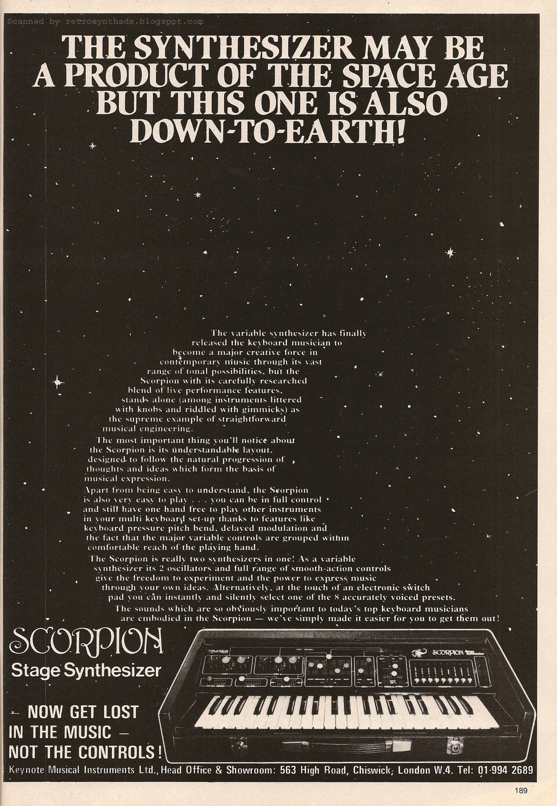 Retro Synth Ads: Part 2: Keynote Musical Instruments Ltd. Scorpion ...