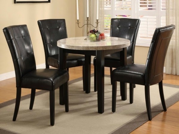Beautiful examples of leather chairs for dining room!