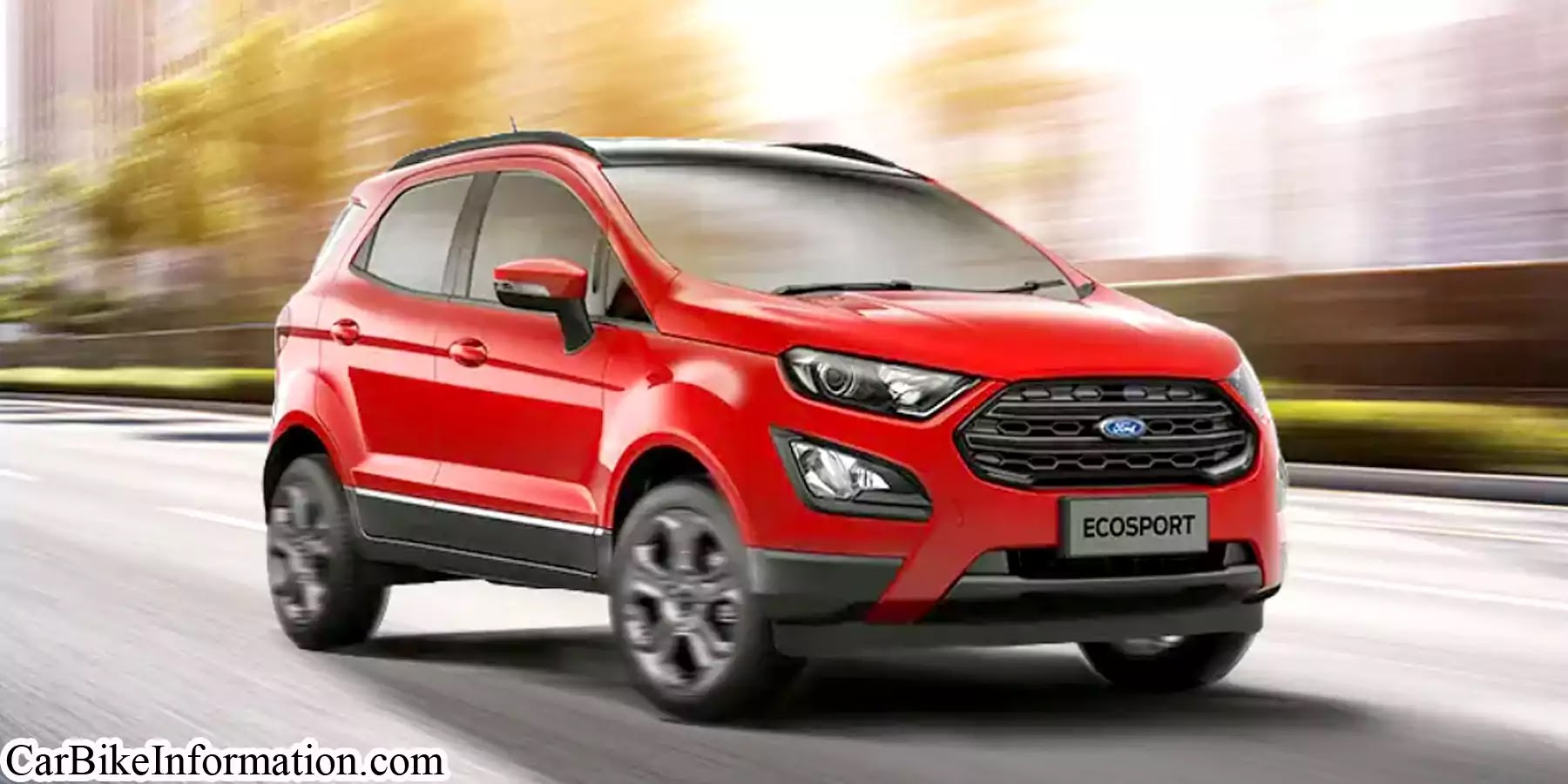 Ford EcoSport ExShowroom Price , Mileage , Colour , Varients