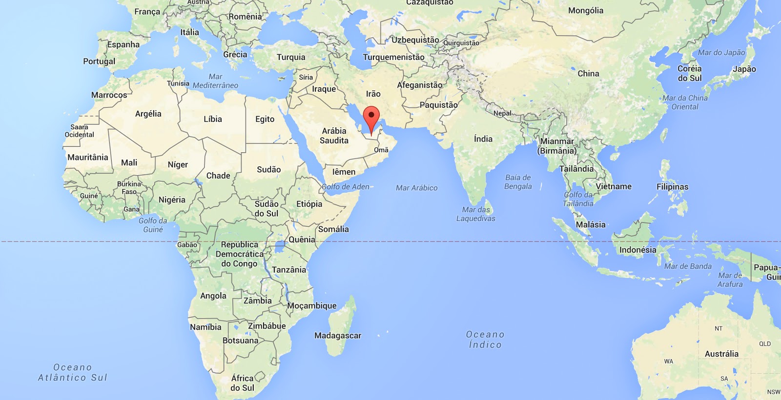 Mapa del mundo de Dubai Dubai ubicación en el mapa del mundo (Emiratos Árabes Unidos)