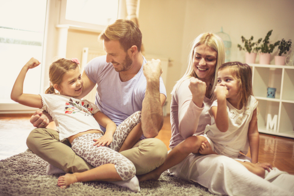 Military family showing strength