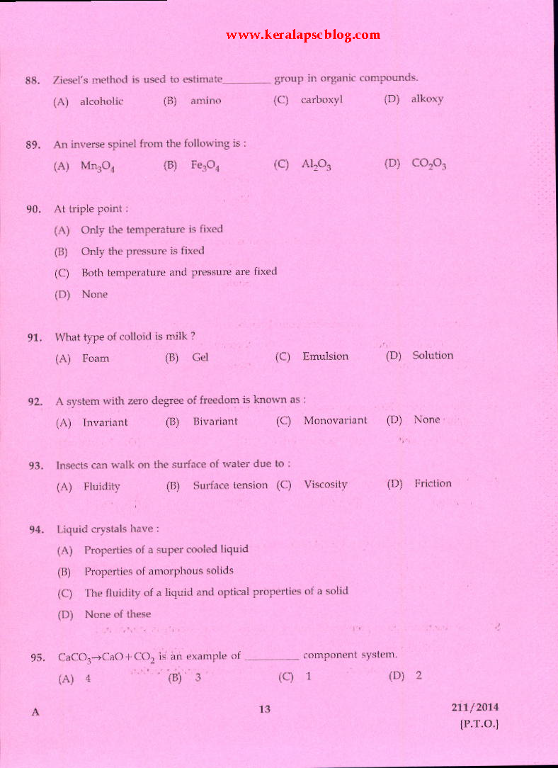 Assistant Chemist Exam Previous Question Assistant Chemist Exam Previous Question
