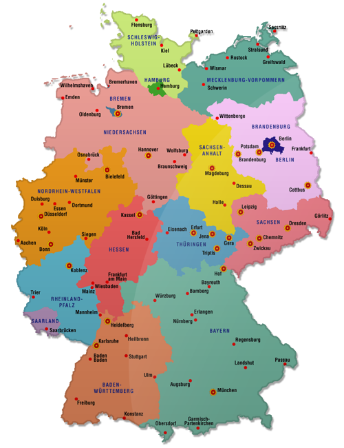 news tourism world: Deutschland karte Region Bild