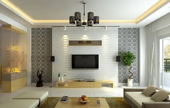 اساليب تصميم ديكور تلفاز مودرن في غرفة المعيشة