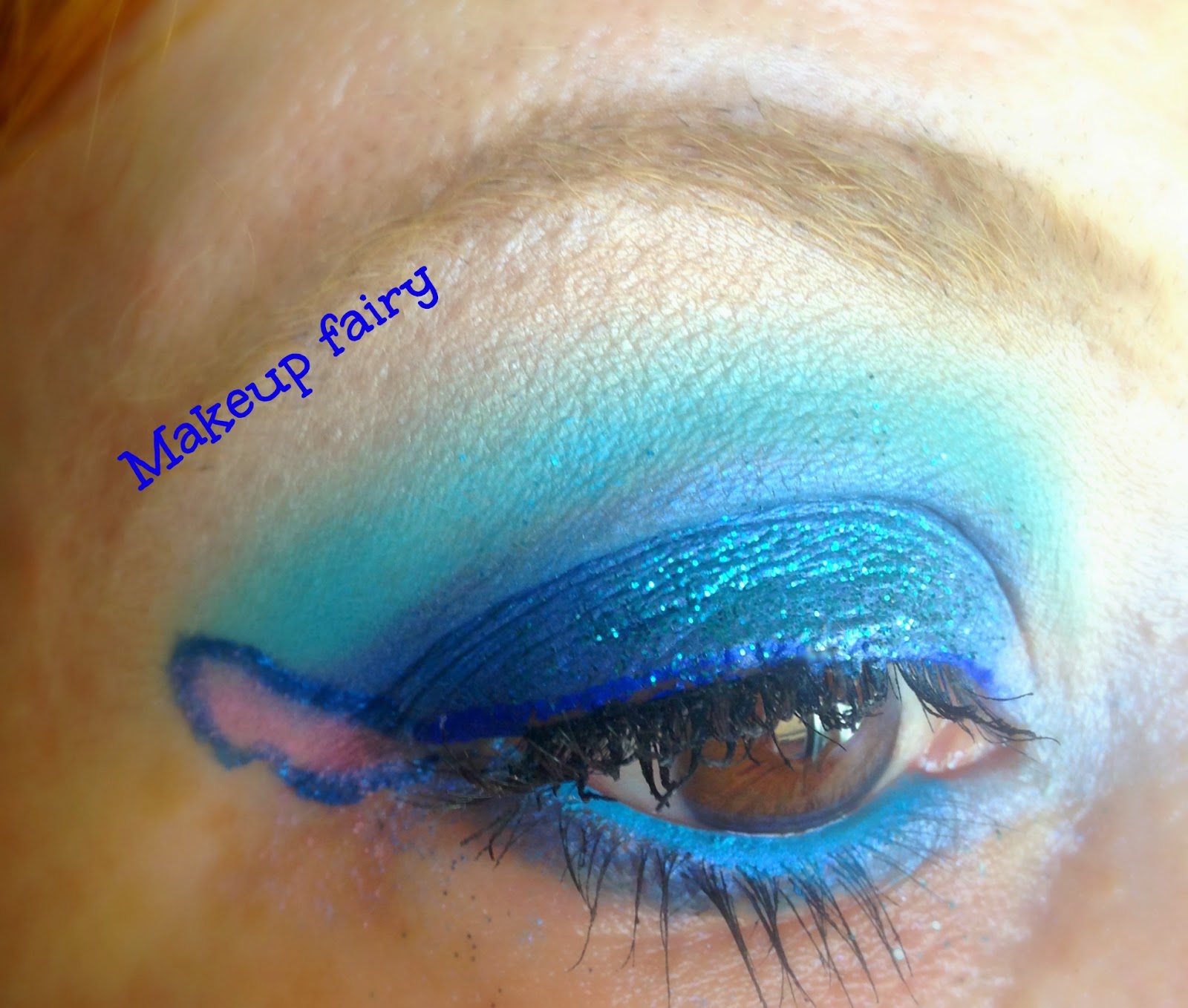 eye makeup look Stitch inspired